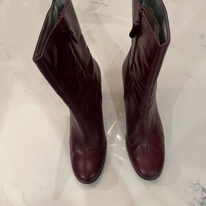 BCBGirls Max Azria Maroon Leather Booties, size 8